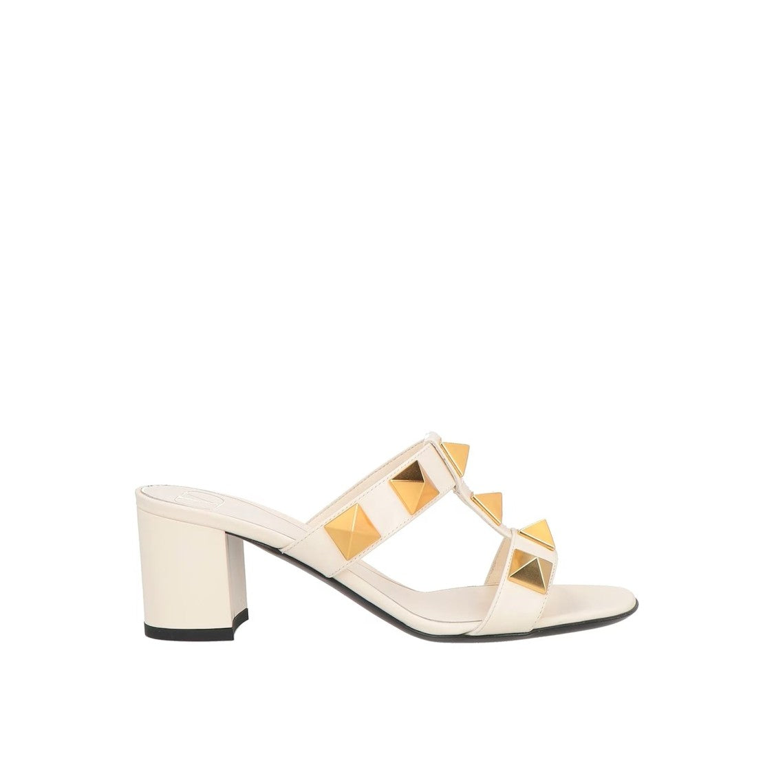 Valentino Garavani Roman Stud Leather Sandals With Block Heel