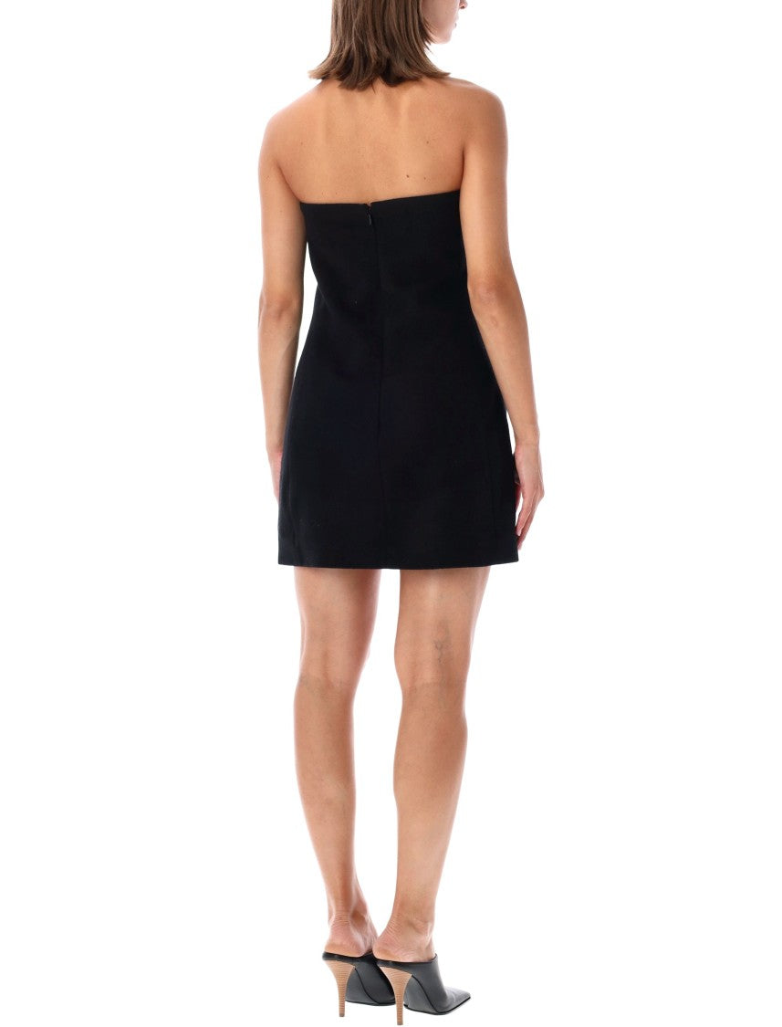 7 For All Mankind Bow Strapless Bow Detail Mini Dress