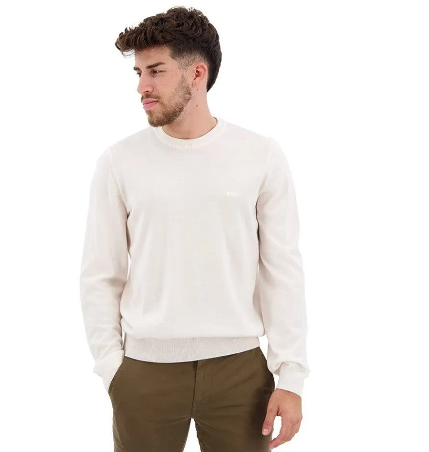 Boss Crewneck Sweater With Embroidered Logo