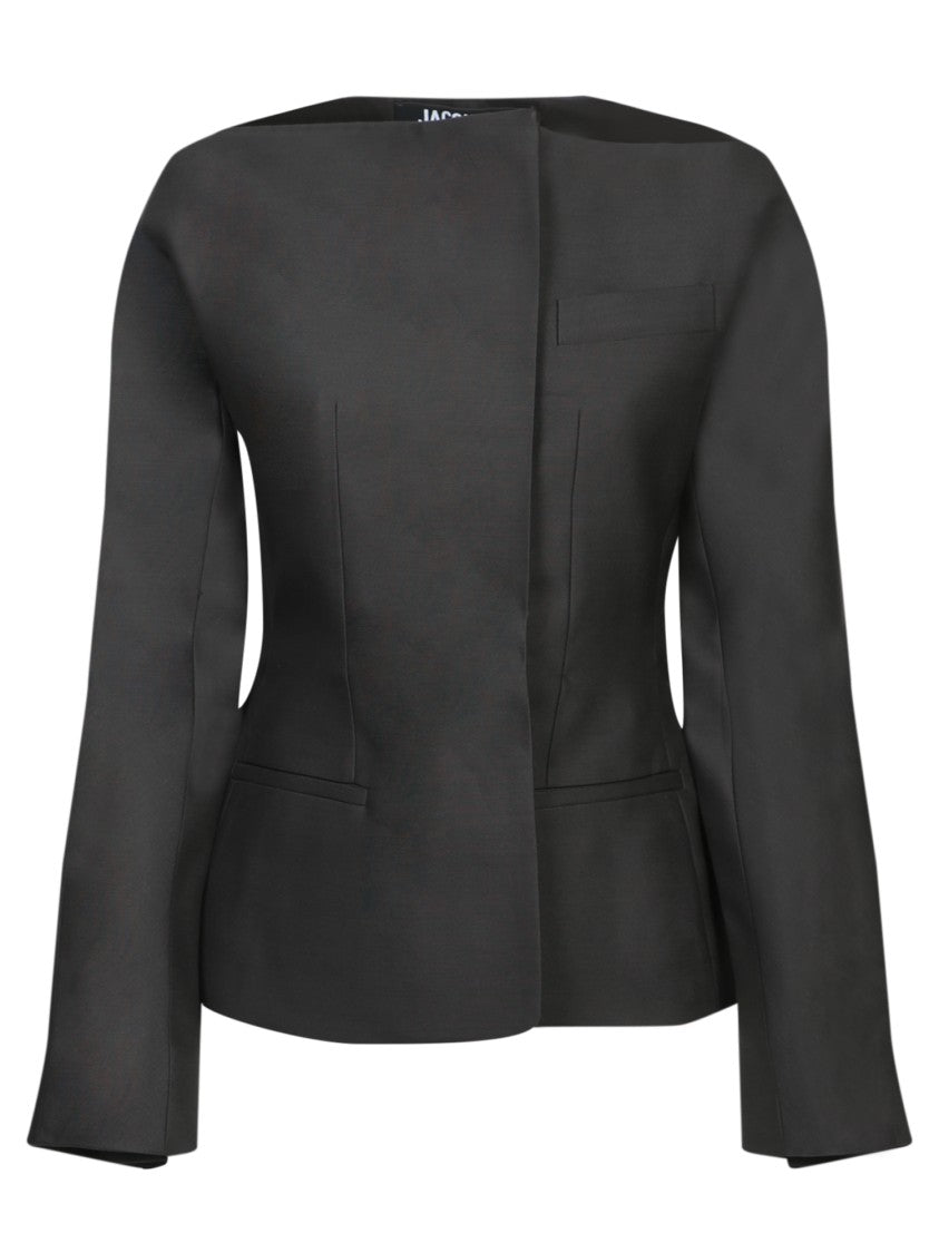 Jacquemus Structured Open Front Black Jacket