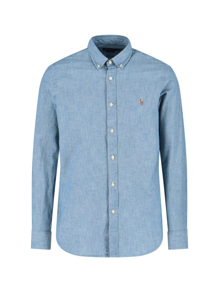 Polo Ralph Lauren Denim Logo Shirt – Light Blue