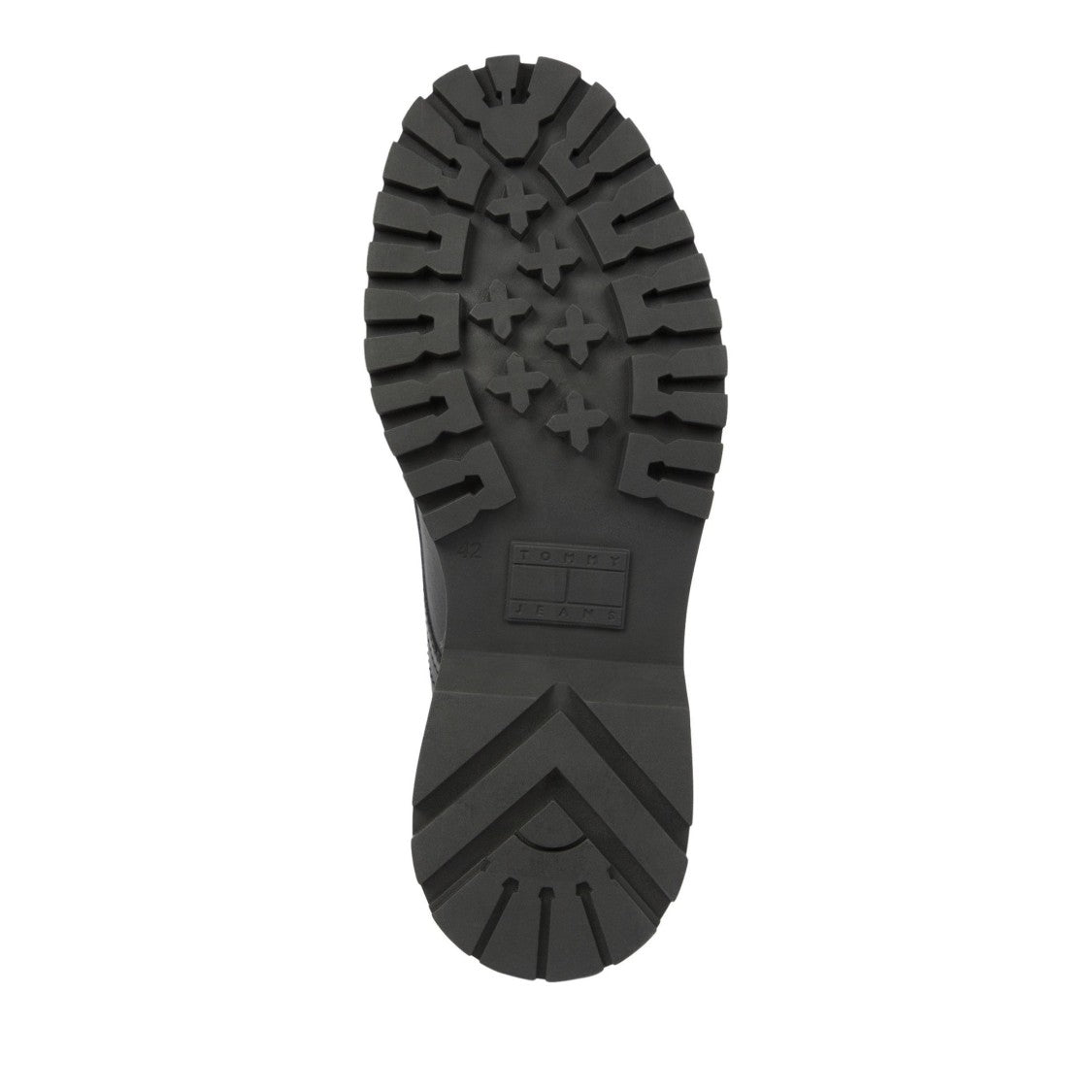 Tommy Jeans Black Lace-Up Rugged Rubber Sole Boots
