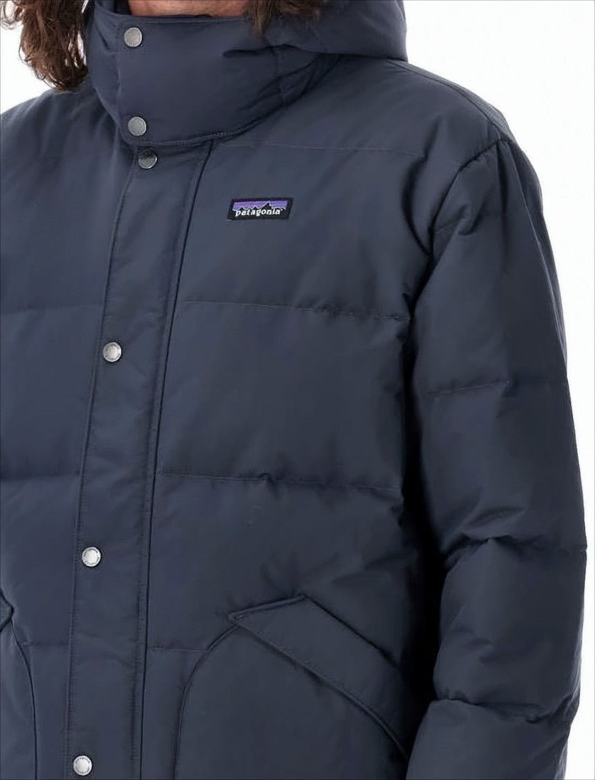 Patagonia Quilted Padded Jacket With High Collar And Flap Pockets