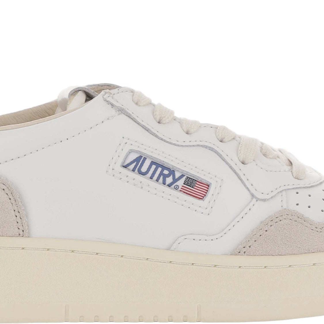Autry White/Brown Medalist Low Leather Sneakers