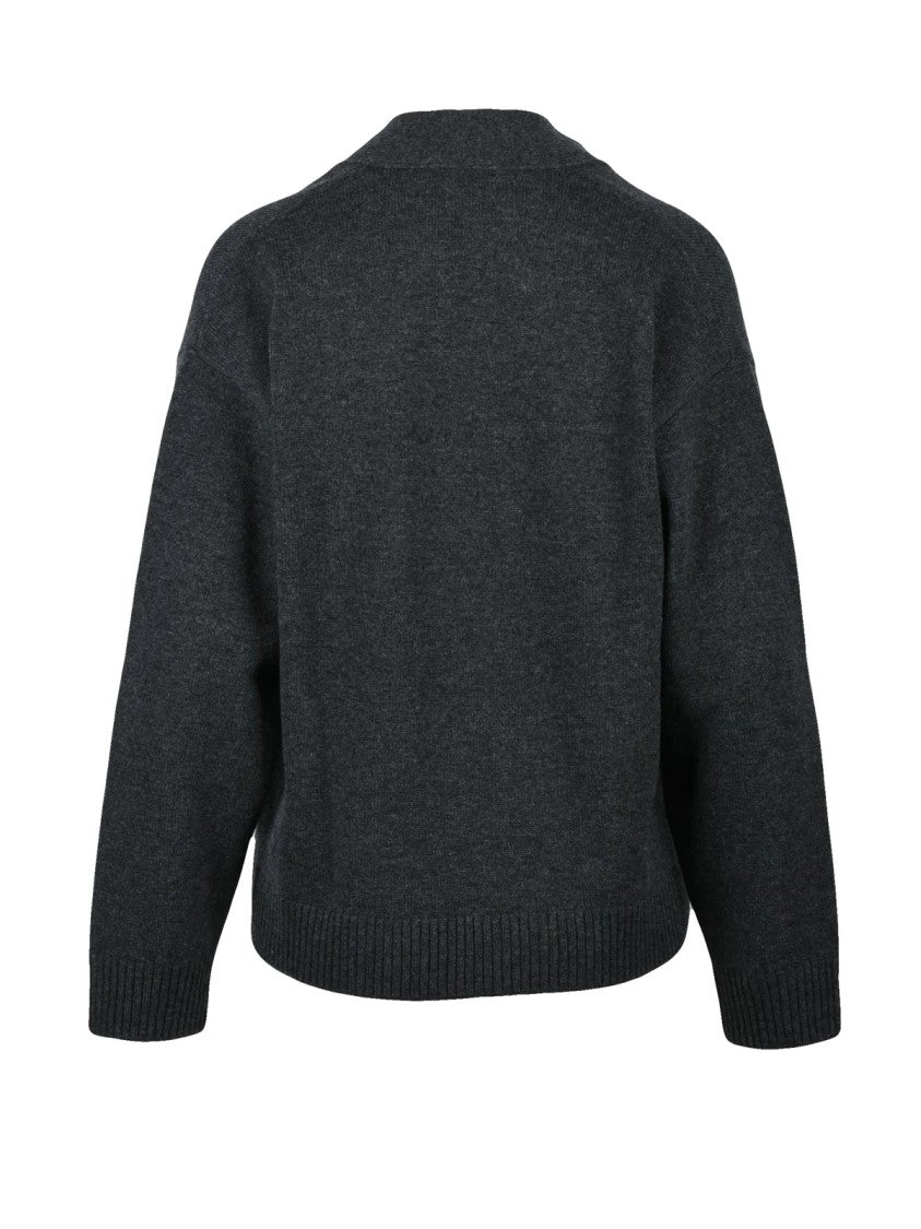 Seventy Wool Cashmere V-Neck Sweater With Ribbed Detailing