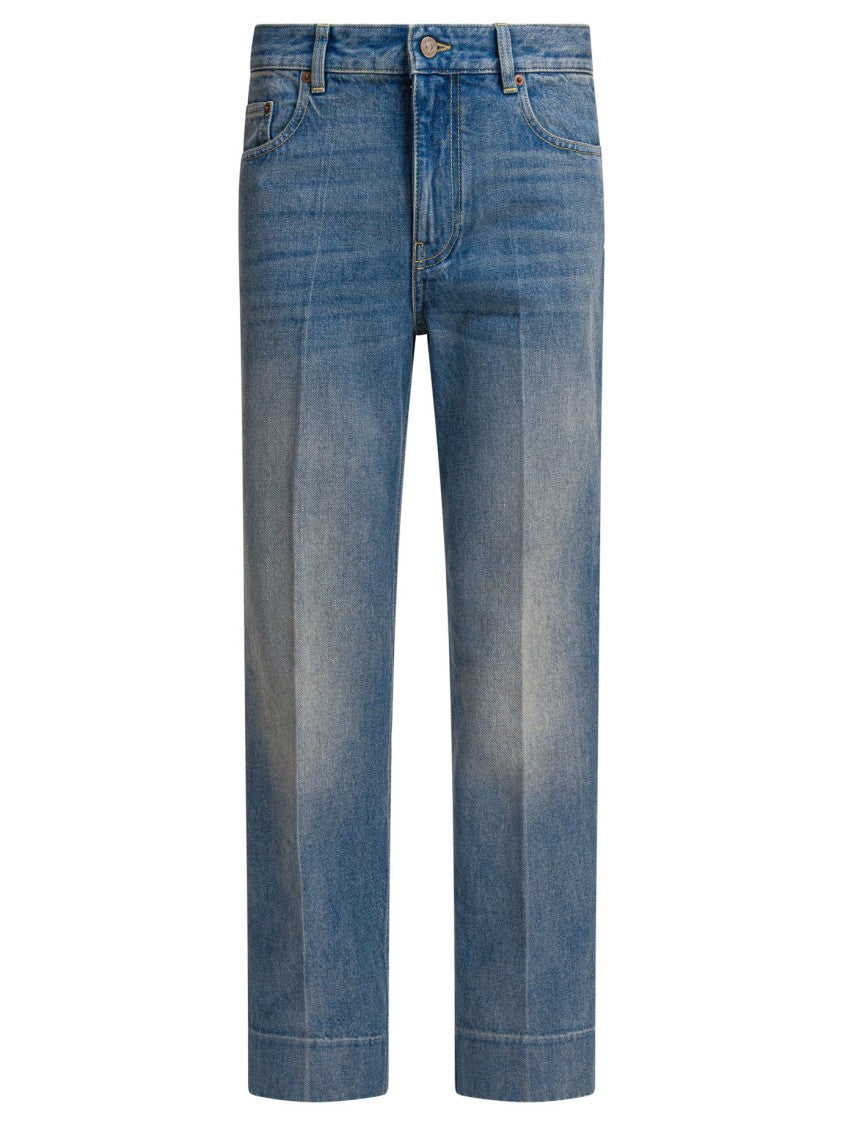 Valentino Light Blue Straight-Leg Jeans