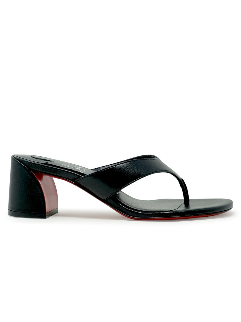 Christian Louboutin 3250164 B439 Black Nappa/Lining Janetonga 55 Mule Sandals