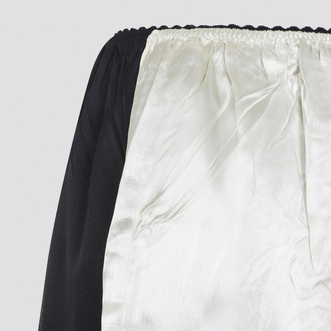 Phoebe Philo Dual-Tone Silk Midi Skirt With Gathered Waistband