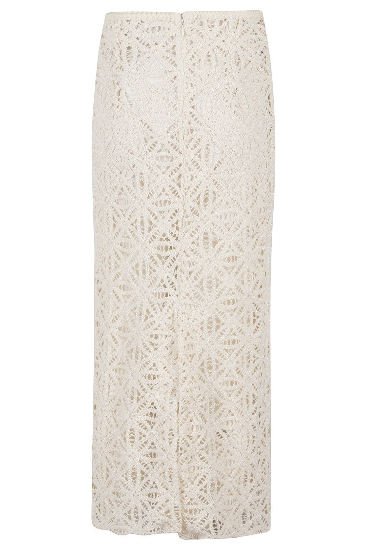 Sabina Musayev Lace Midi Anaya Skirt