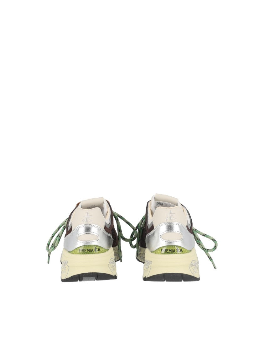 Premiata Brown Mased Rich Suede Sneakers