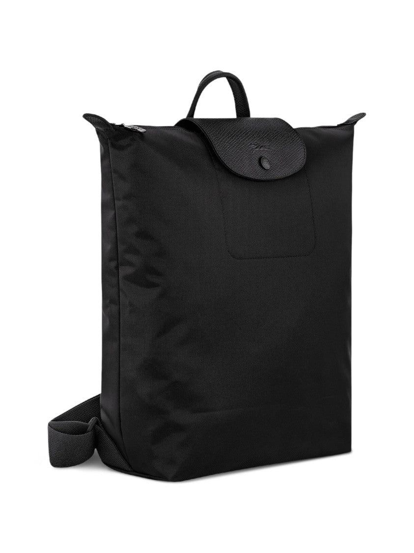 Longchamp Minimalist Square Backpack With Top Flap Closure