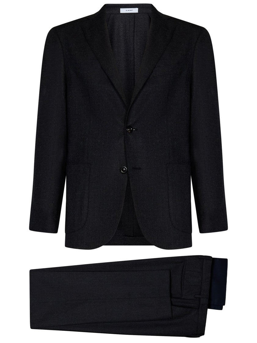 Boglioli Black Virgin Wool Suit