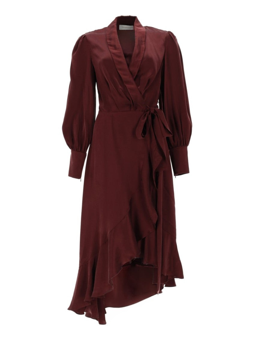 Zimmermann Silk Wrap Midi Dress