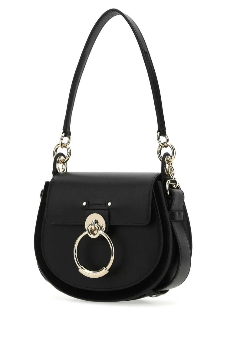 Chloé Structured Black Cow Leather Crossbody Bag
