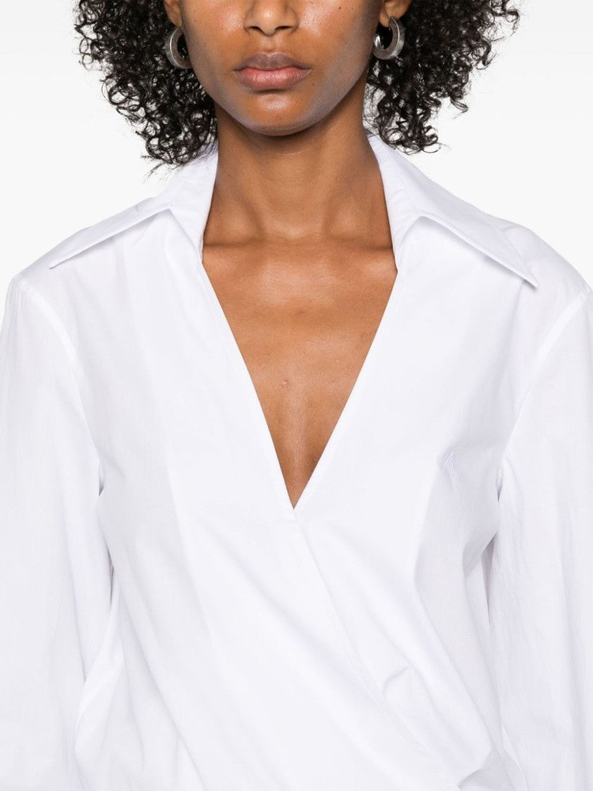 The Attico Deep V-Neck Mini Dress