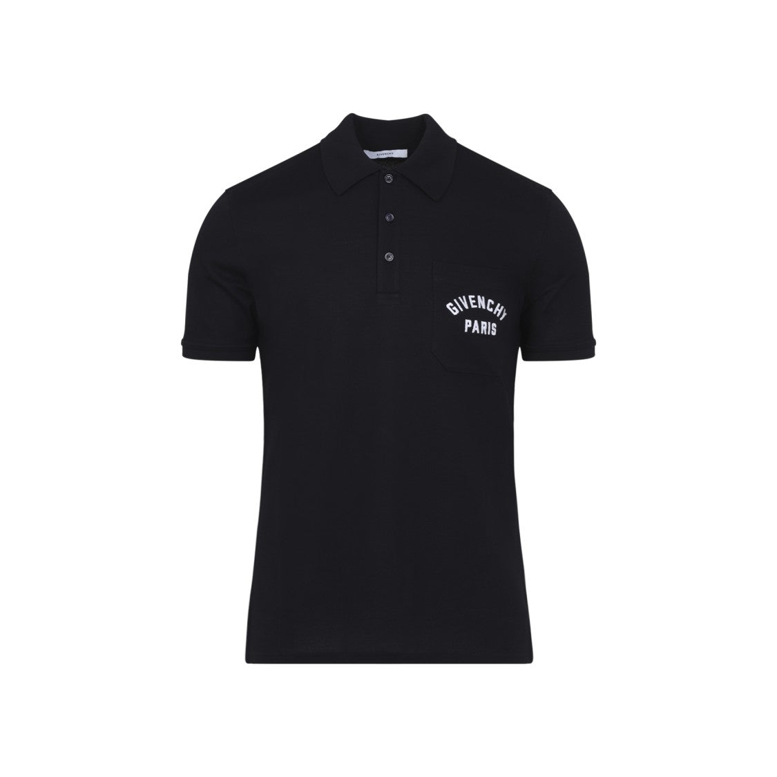 Givenchy Navy Cotton Polo With Classic Collar