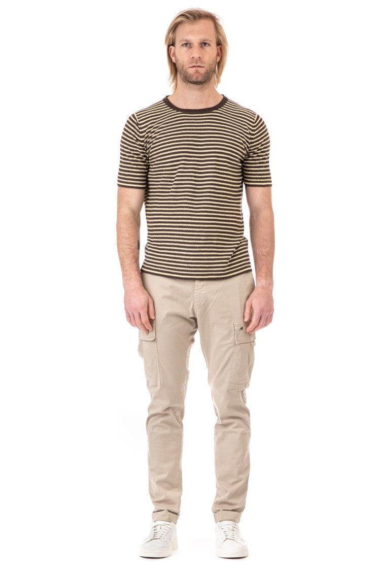 Roberto Collina Striped Linen T-Shirt
