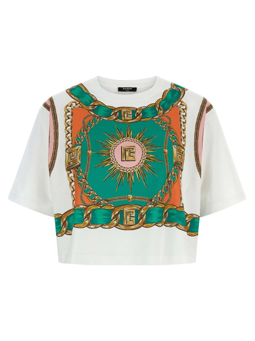 Balmain ' Foulard' Print T-Shirt