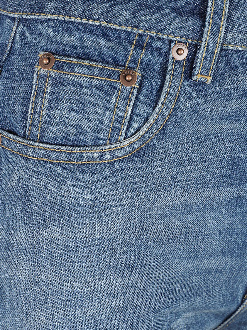 Chloé Wide-Leg Denim Jeans With Classic Five-Pocket Design