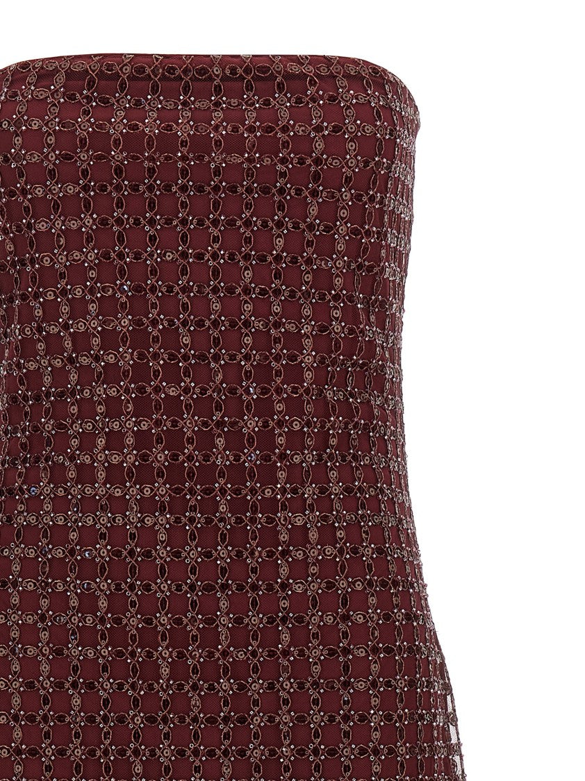 Rotate Birger Christensen 'Beaded Maxi Tube' Dress