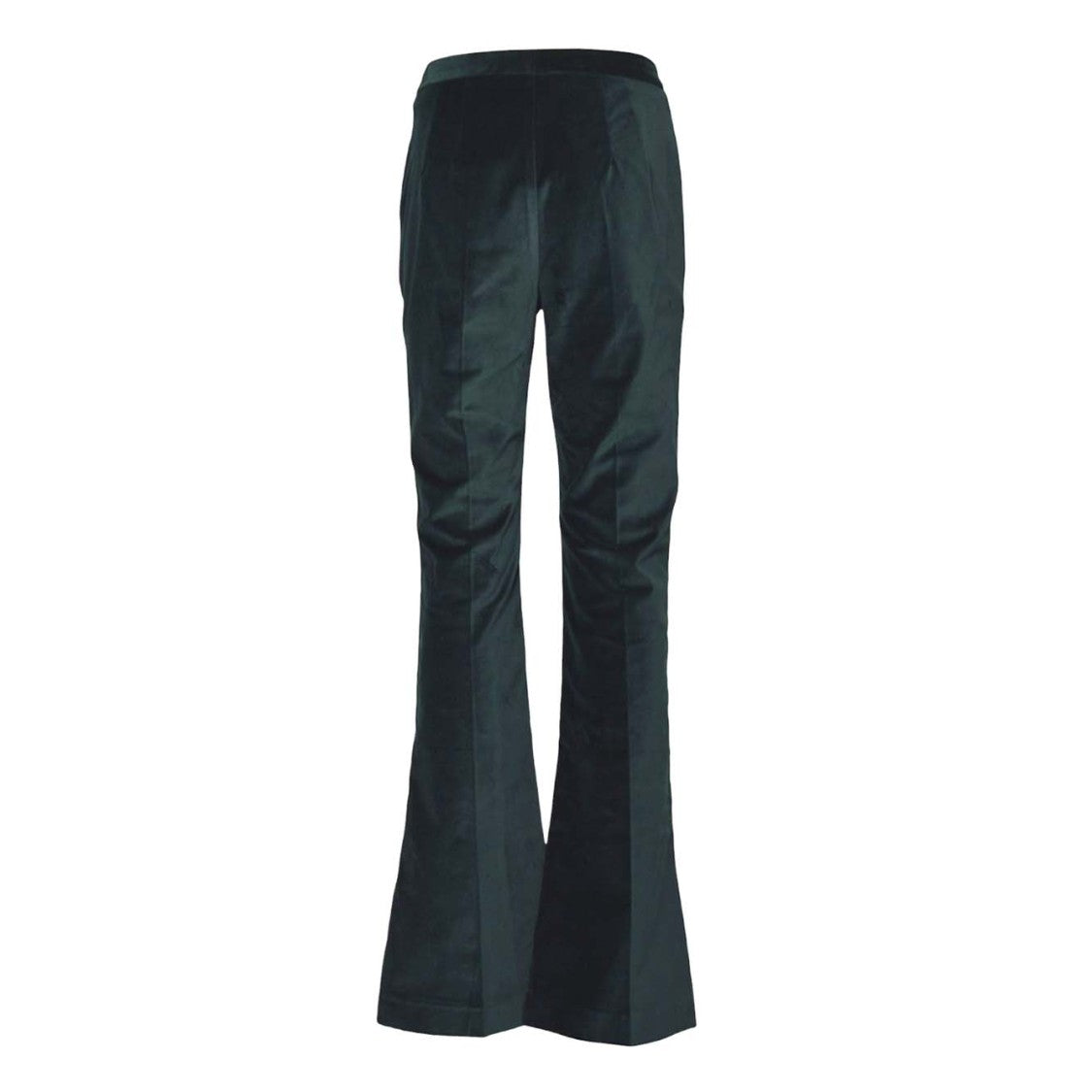 Merci High-Waisted Fitted Flared Trousers With Polished Finish