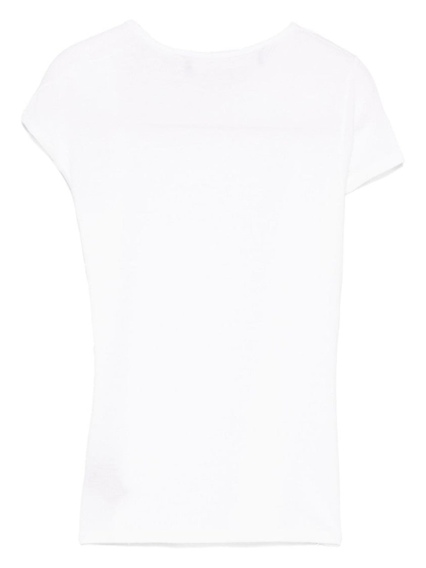 Federica Tosi Asymmetrical White Top With Crossover Design