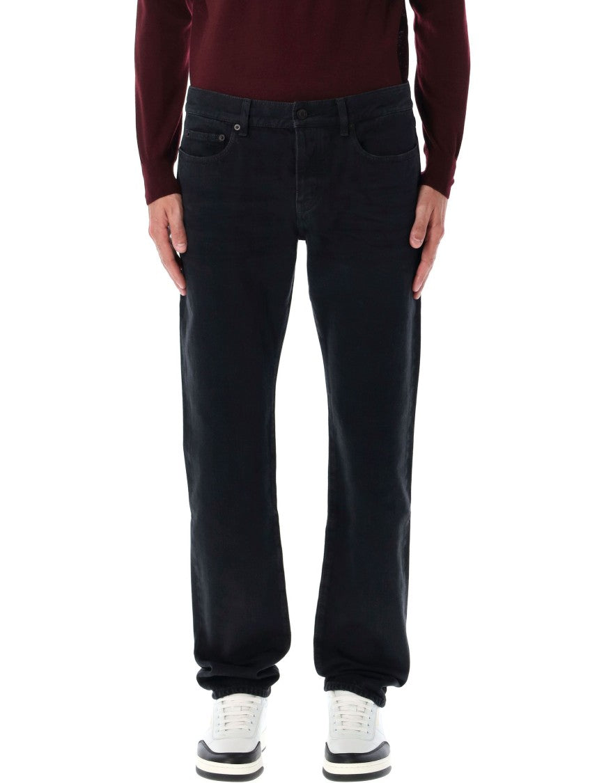 Saint Laurent Low-Rise Slim Jeans Black