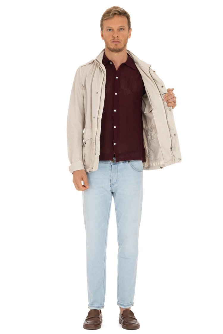 Herno Unlined Cotton-Linen Field Jacket