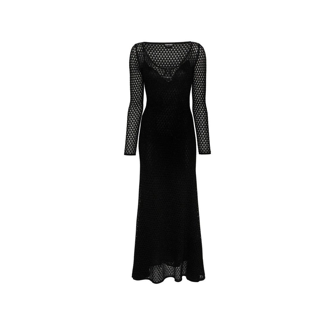 Tom Ford Lurex Crochet Maxi Dress
