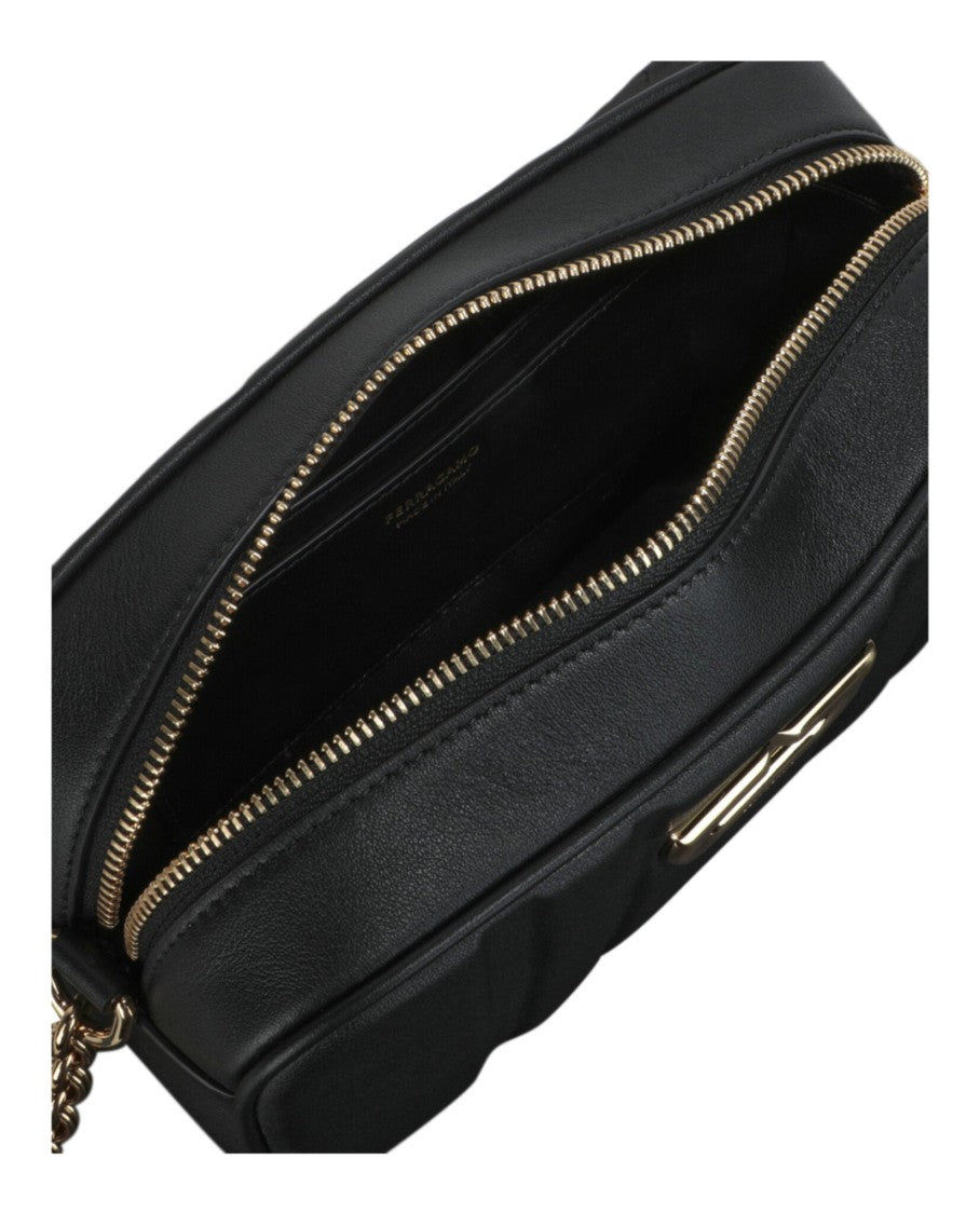 Ferragamo Cc Embossed Leather Shoulder Bag