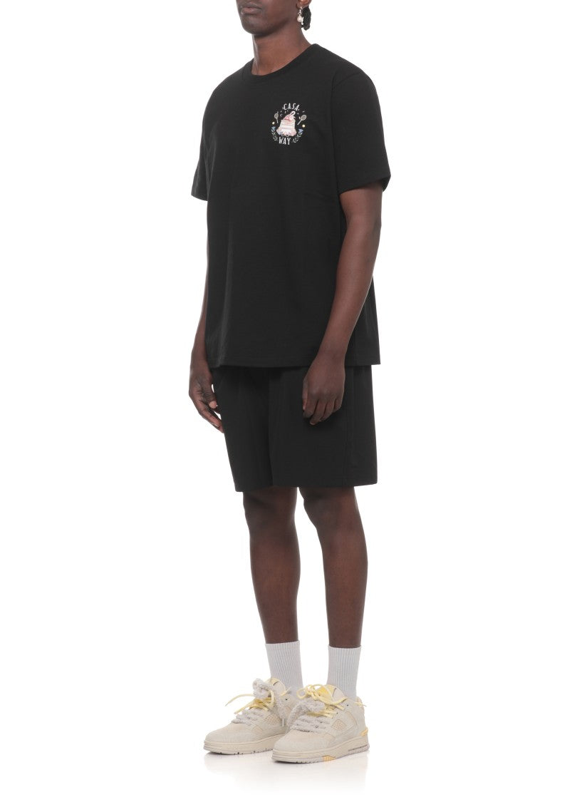 Casablanca Black Casaway Print T-Shirt