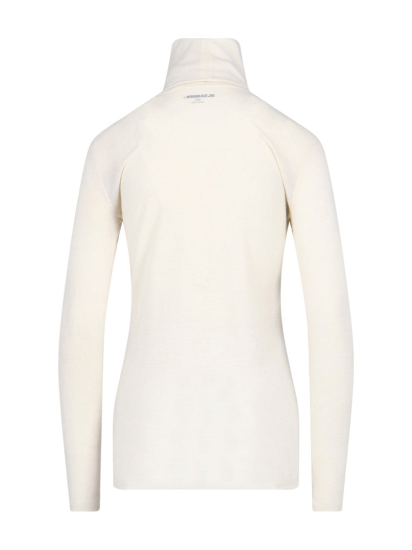 Jil Sander Logo Turtleneck – Cream