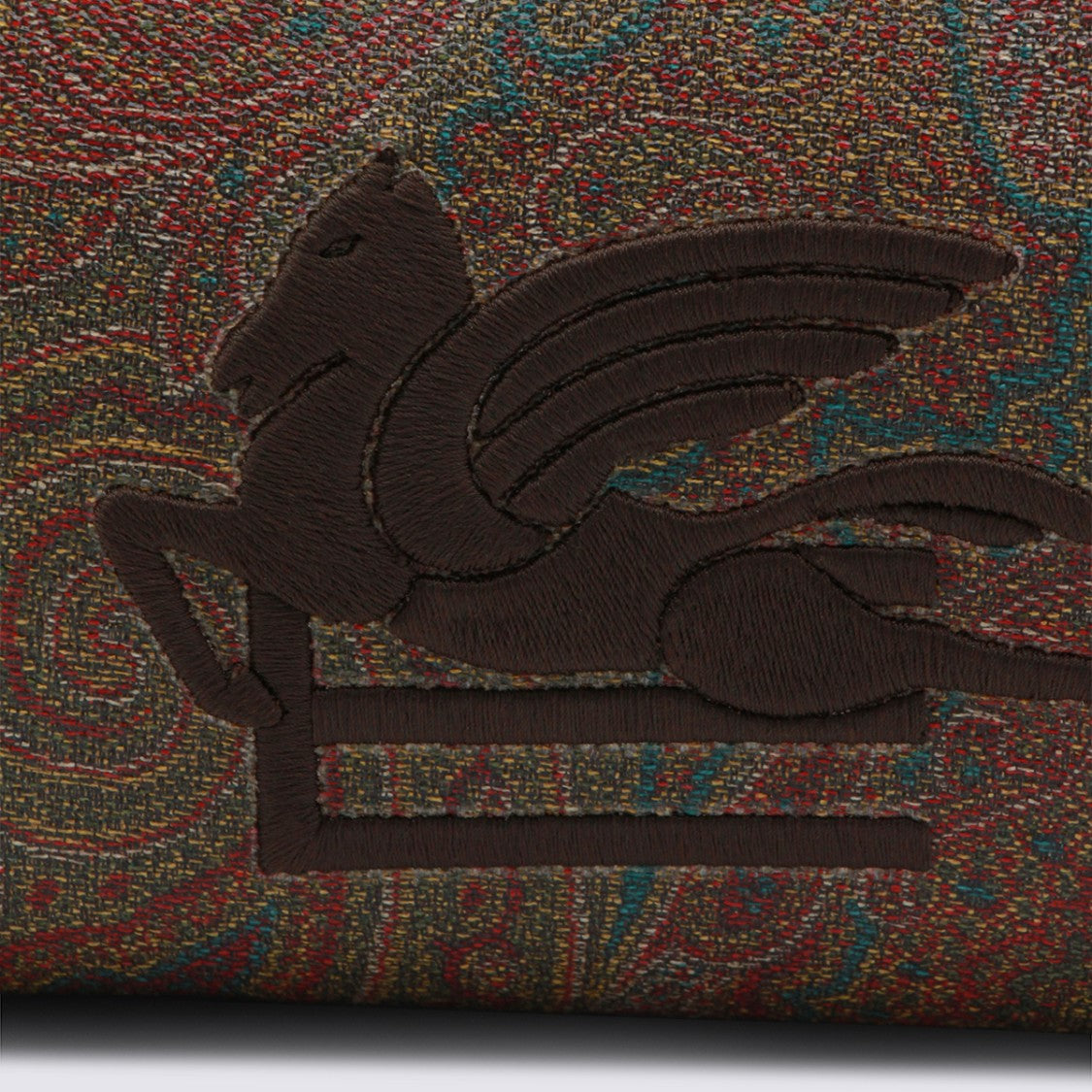 Etro Rectangular Toiletry Bag With Paisley Pattern And Winged Horse Emblem