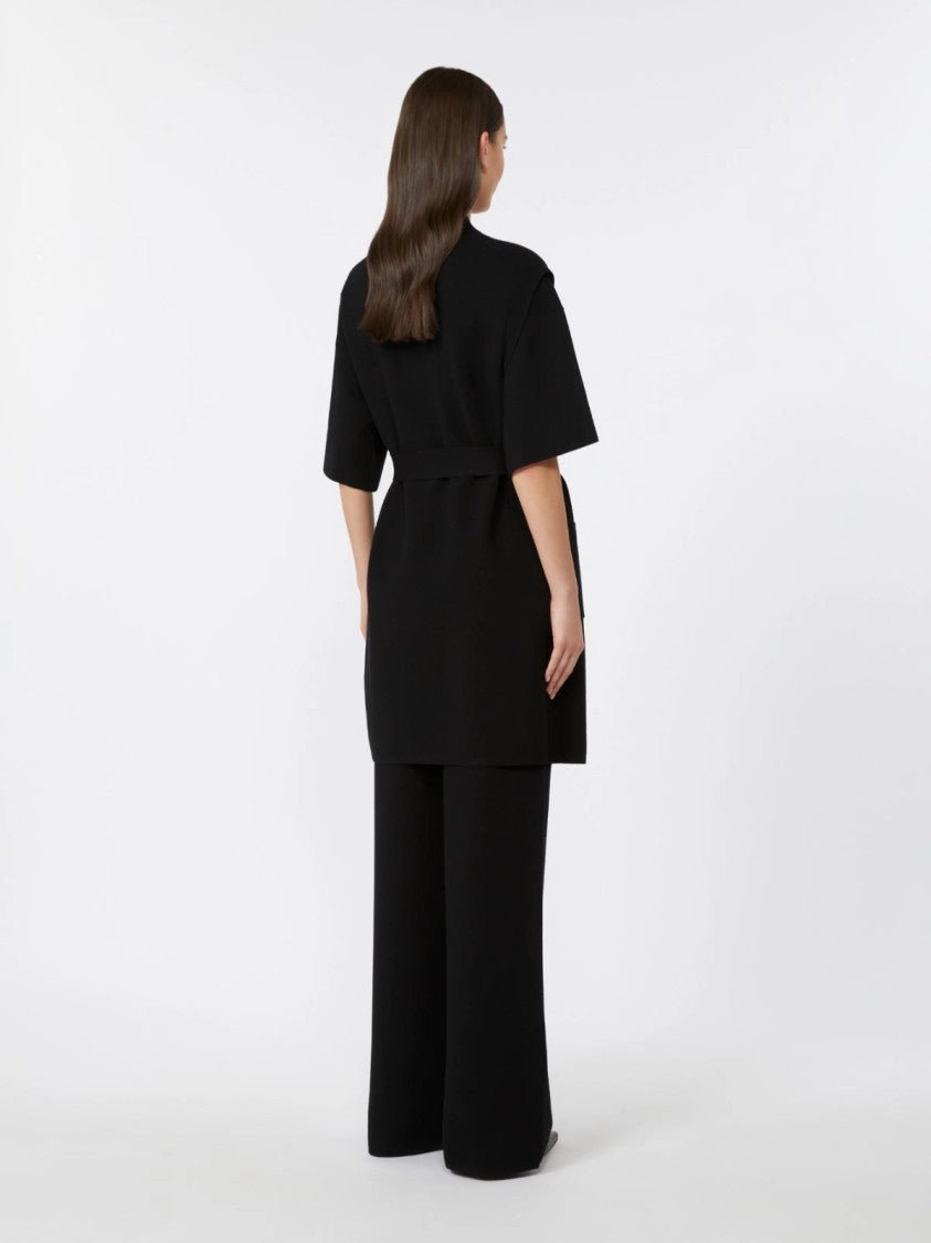 Max Mara Tailored Black Vest With V-Neckline