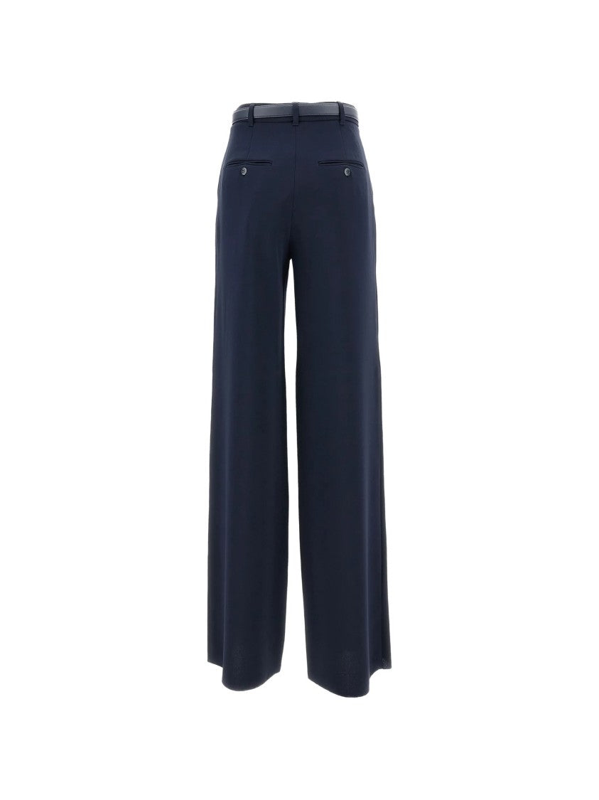 Max Mara Blue Amico High-Waisted Wide-Leg Trousers