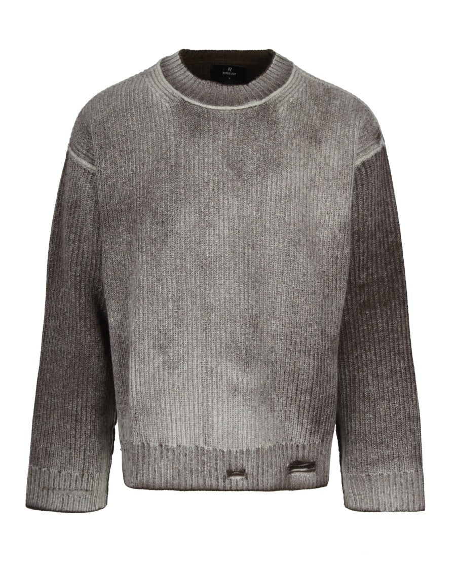 Represent Maglia Reversible Fade Out Knit Nero