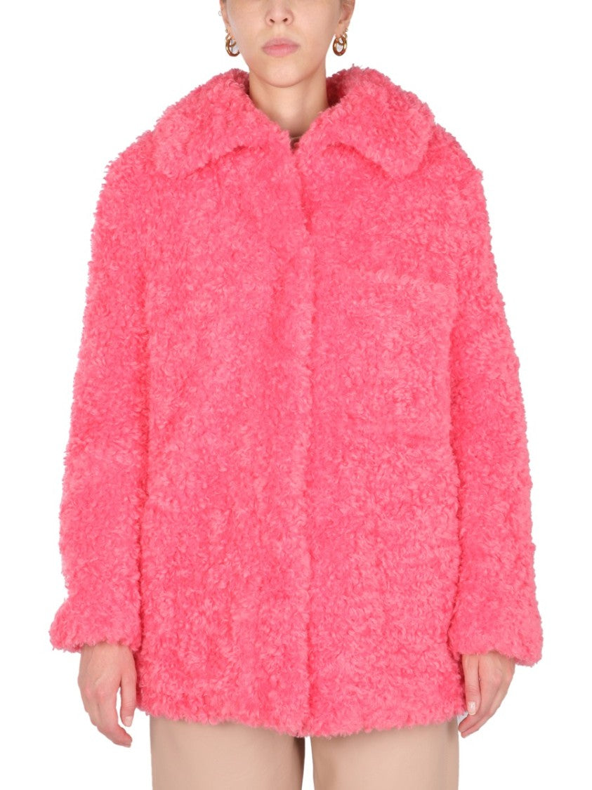 Stella Mccartney Textured Plush Oversize Coat