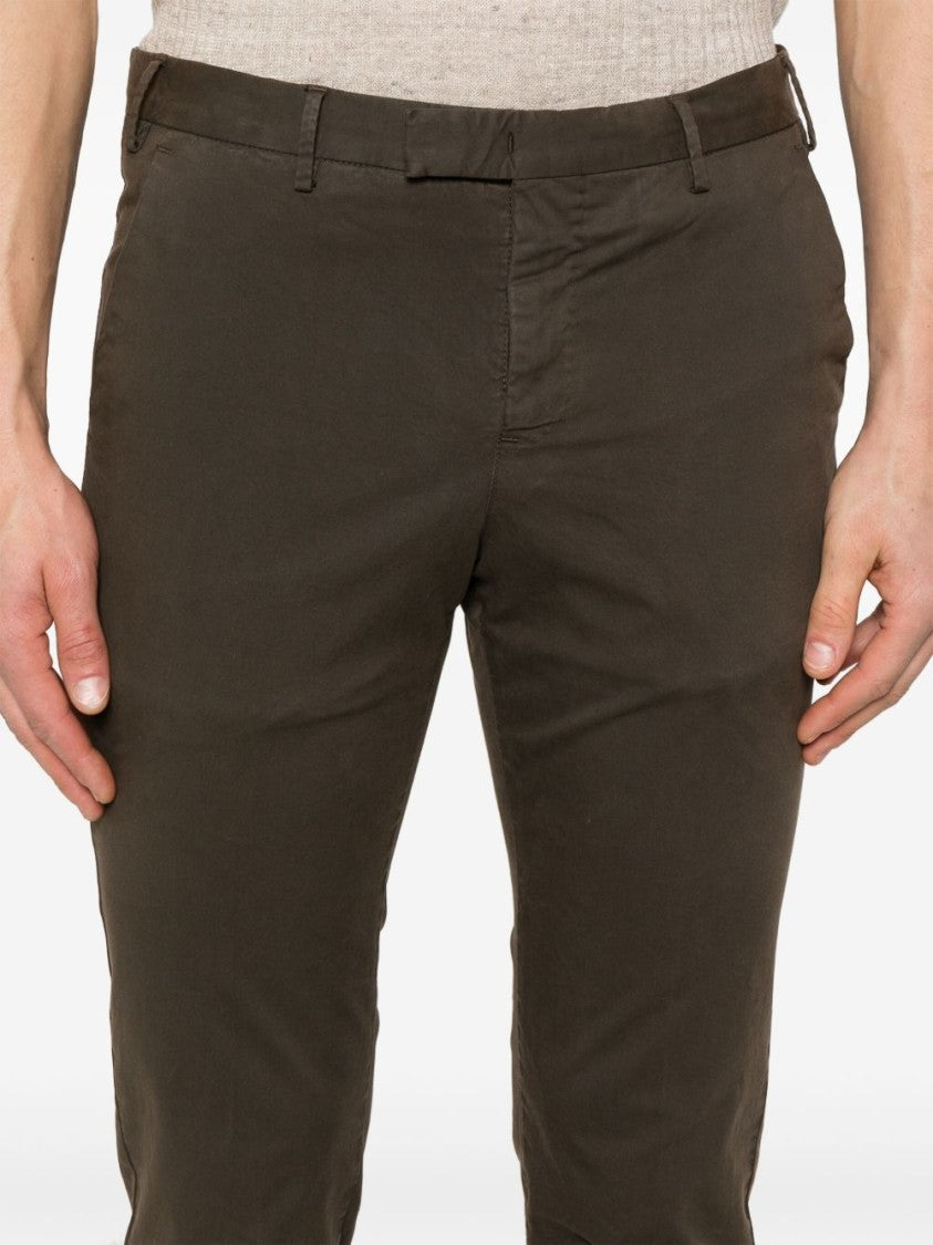 Pt Torino Brown Trousers With Tailored Fit