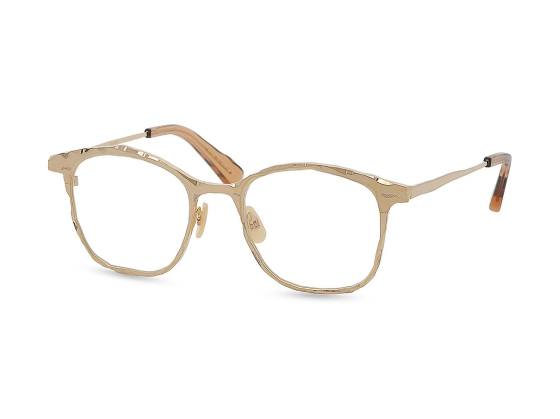 Masahiro Maruyama Mm-0105 Soft Square Hammered Titanium Eyeglasses