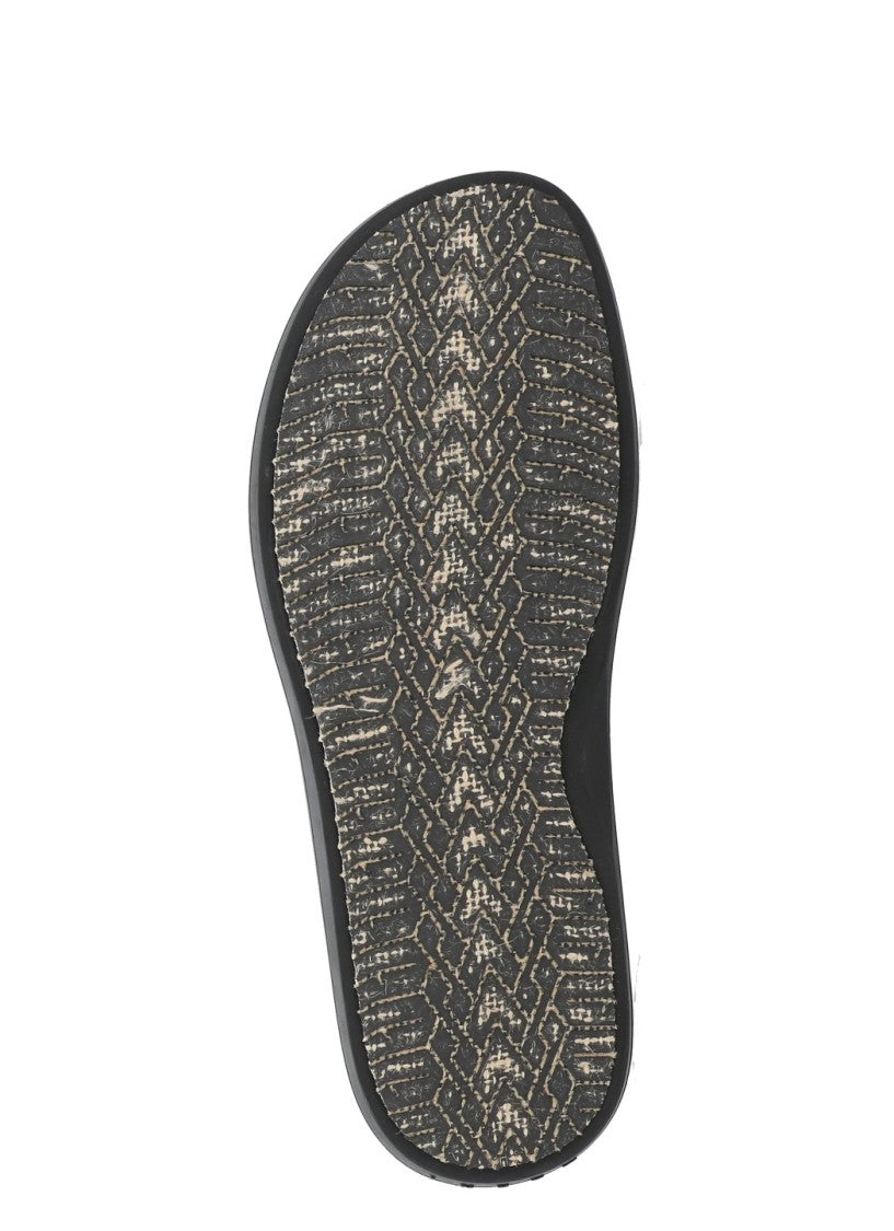 Marni Black Rear Belt Smooth Leather Sandals