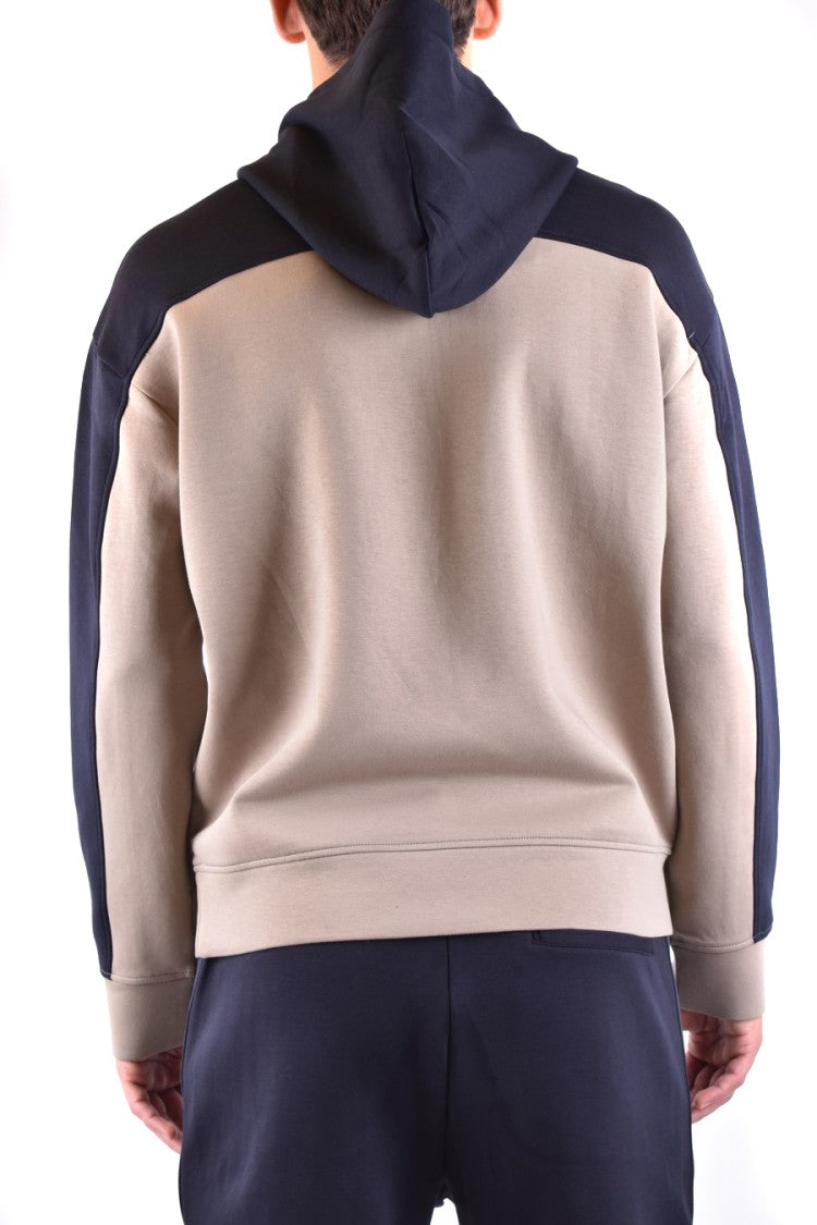 Emporio Armani Two-Tone Sweatshirt With Embroidered Logo
