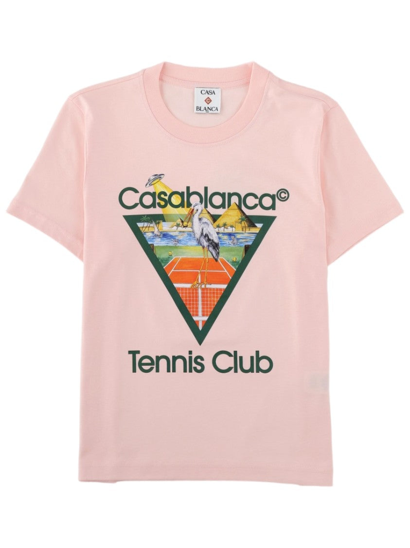 Casablanca Pyramid Abduction Graphic Organic Cotton T-Shirt