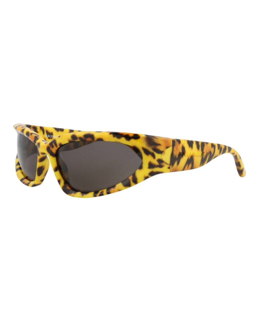 Balenciaga Shield-Frame Bio Injection Sunglasses With Saddle Nose Bridge