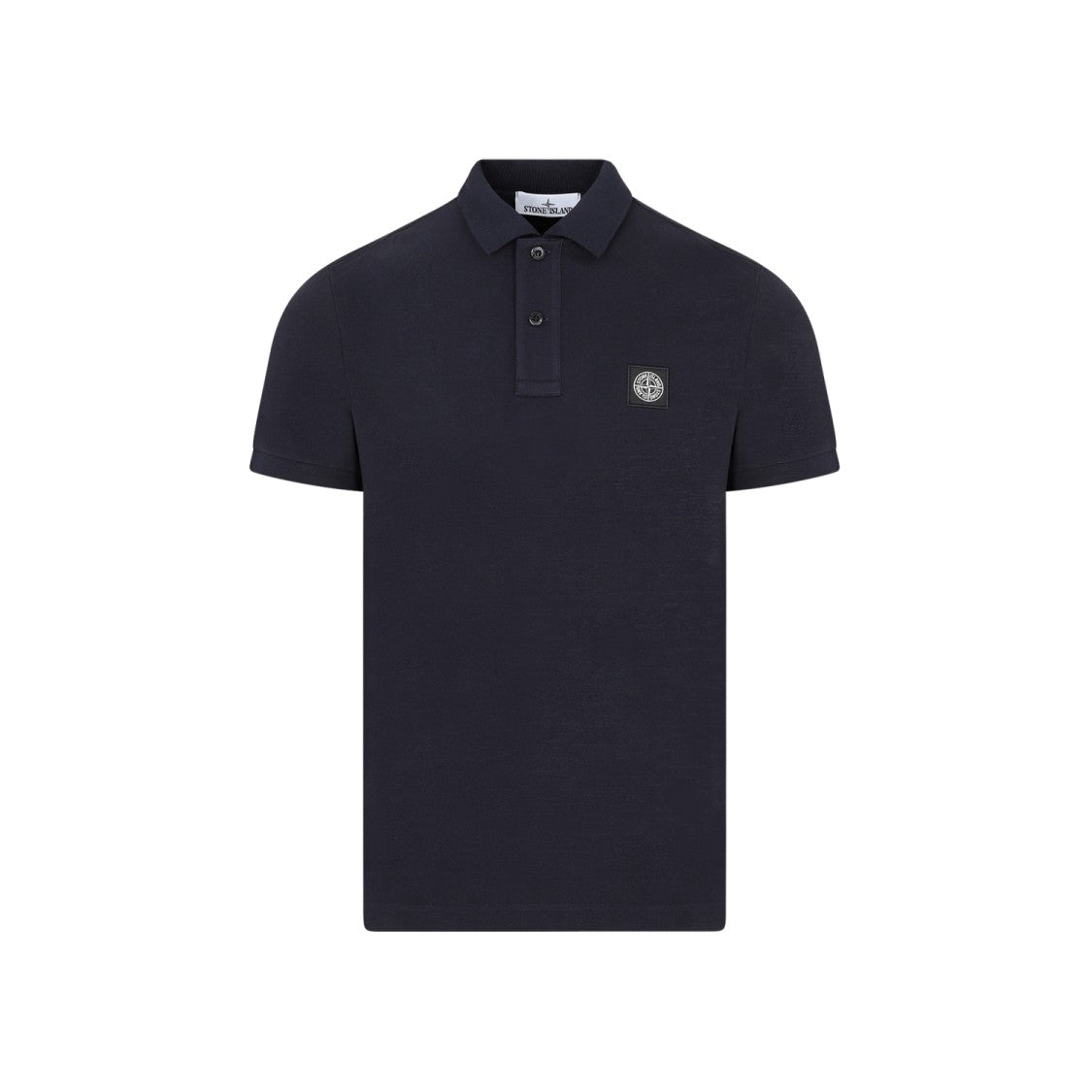 Stone Island Navy Blue Cotton Polo