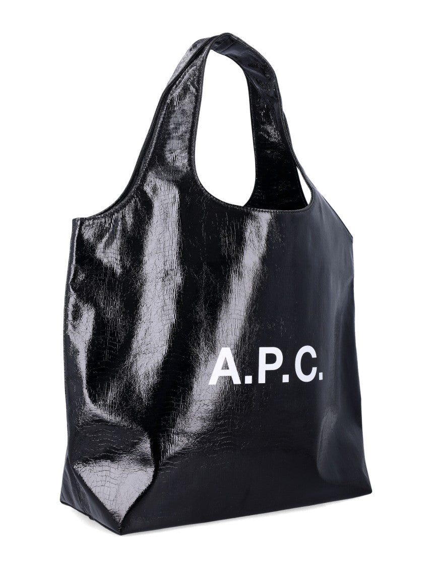 A.P.C. Ninon Metallic Laminated Leather Tote