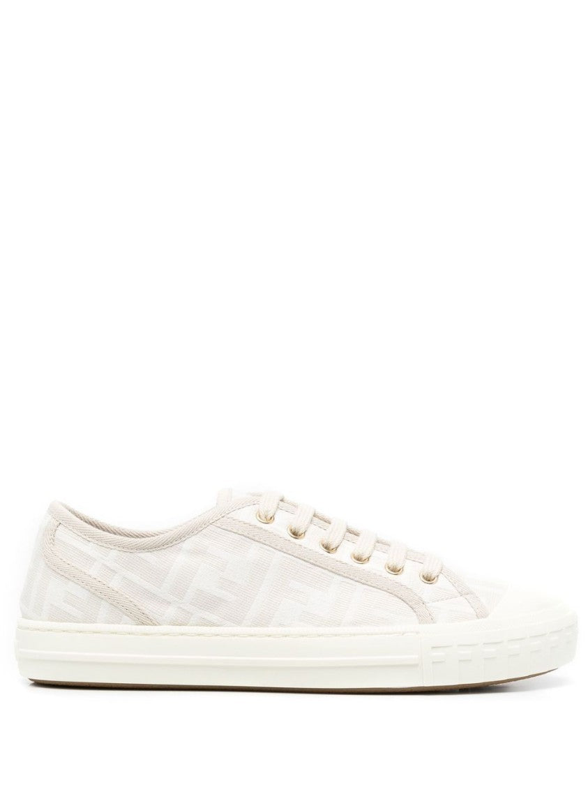 Fendi Lace-Up Flats With Monogram Detailing
