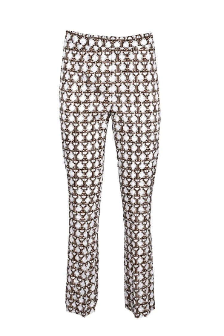 1-One 1-One Mixed Fabric Trousers - White/Beige