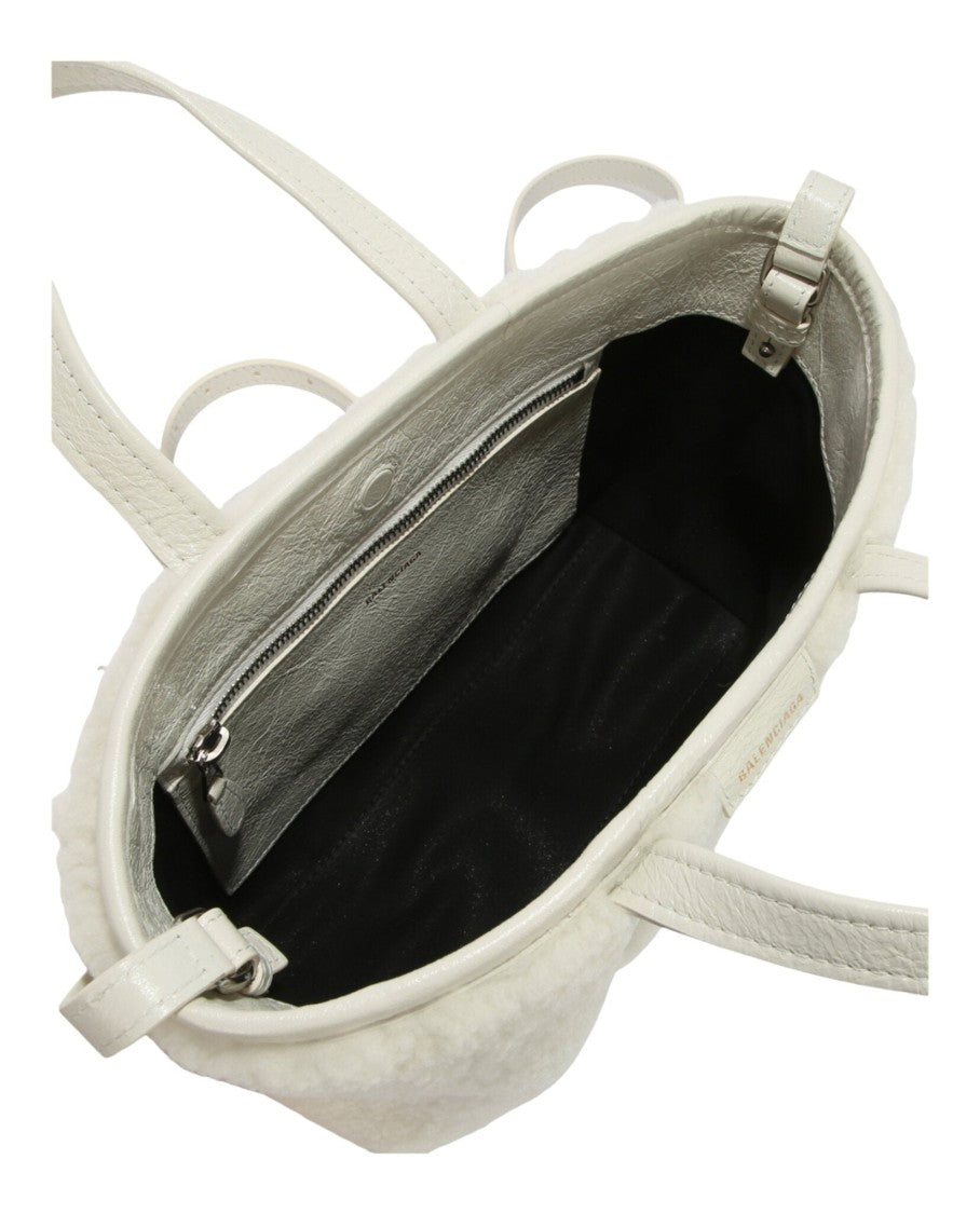 Balenciaga Barbes East West Shearling Shopper Bag