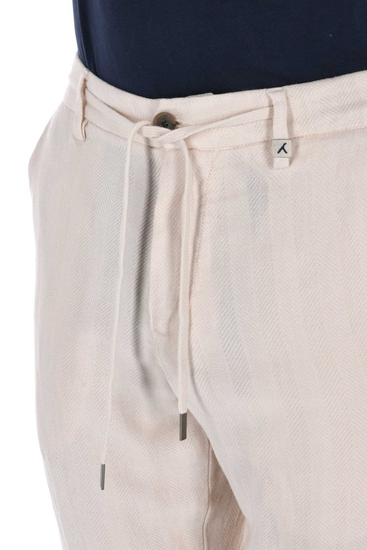 Myths Apollo Herringbone Cotton-Linen Trousers