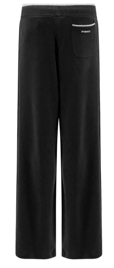 Pinko Wide-Leg Trousers With Ribbed Waistband